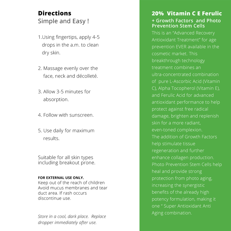 Vitamin C Serum 20% Vit C E Ferulic